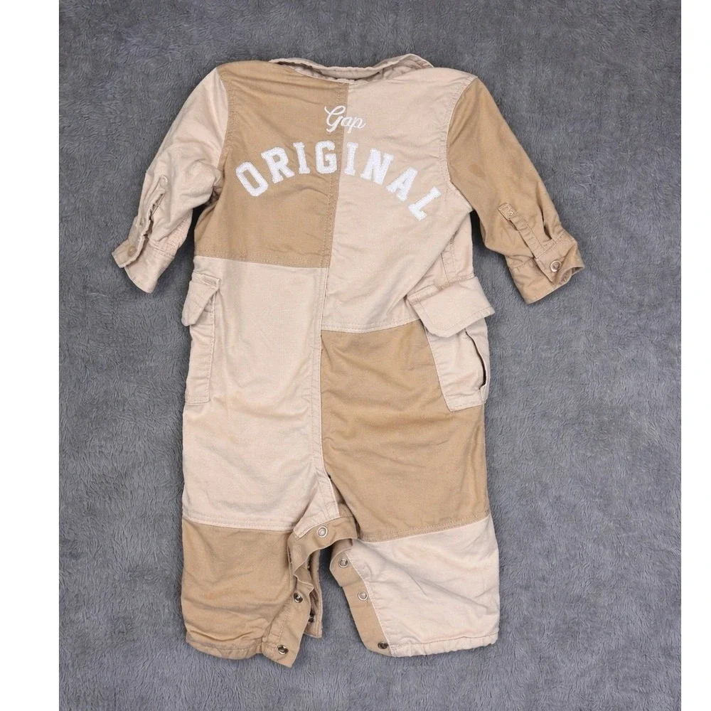 Baby Gap Patchwork Utility Romper‎ Jumpsuit 